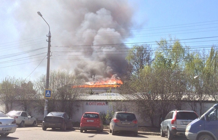 В Туле произошел крупный пожар в военной части