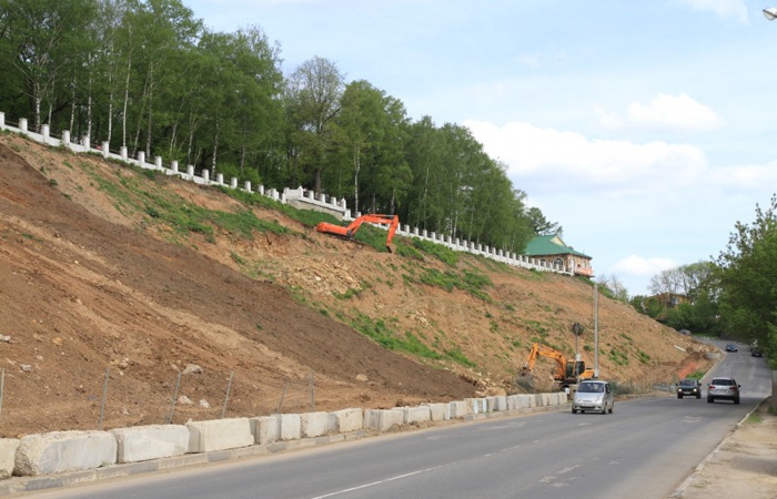 Cклон Центрального парка в Калуге будет готов ко Дню города